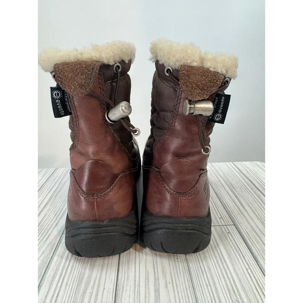 UGG Women's Size 9 Waterproof Boots Stormburst Brown Vibram Shearling Fur Lined‎